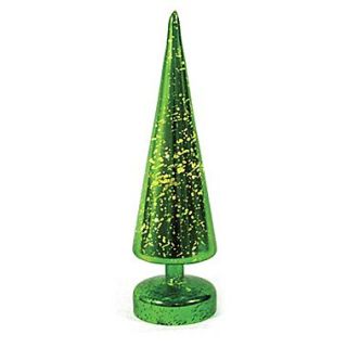 Brite Star Mercury Glass LED Christmas Decoration; Green