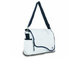 Sailor Bags 321 WB Messenger Bag, White with Blue Trim