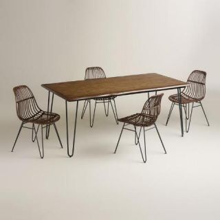 Wood Flynn Hairpin Dining Table