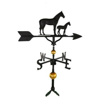 Montague Metal Products 32 in. Deluxe Black Mare and Colt Weathervane WV 355 SB