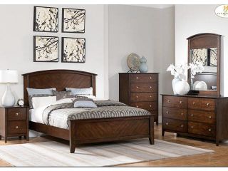 Homelegance Cody 5 Piece Panel Bedroom Set in Warm Cherry