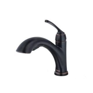 Pfister Cantara Single Handle Pull Out Sprayer Kitchen Faucet in Tuscan Bronze F 534 7CRY