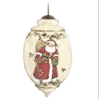 Ne'Qwa "Merry Christmas" Hand Painted Blown Glass Christmas Ornament #7131120