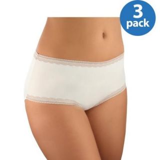 Best Fitting Women's Microfiber w/Lace Brief, 3 Pack