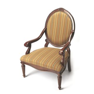Butler Plantation Cherry Striped Accent Arm Chair   17857483