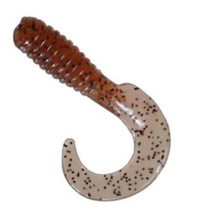 Creme Lure The Same Thing 2" Curl Tail Worm, Pumpkin Pepper, Pack of 10