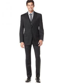 Alfani RED Solid Black Slim Fit Suit Separates   Suits & Suit