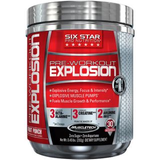 Six Star Pro Nutrition Fruit Punch Pre Workout Explosion Dietary Supplement, 0.45 lb Diet & Nutrition
