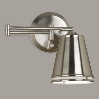 Brushed Steel Dale Swing Arm Wall Sconce