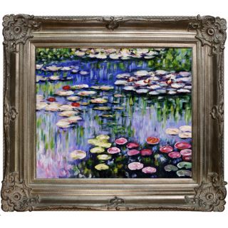 Monet Water Lilies Hand Painted Oil on Canvas Wall Art by Tori Home