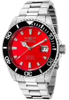Men's Pro Diver Automatic Red Dial Stainless Steel