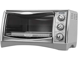 Rosewill RHTO 13001 6 Slice Black Toaster Oven Broiler with Drip Pan