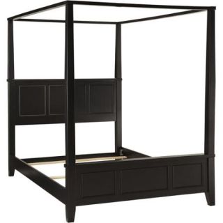 Home Styles Bedford Queen Canopy Bed, Black