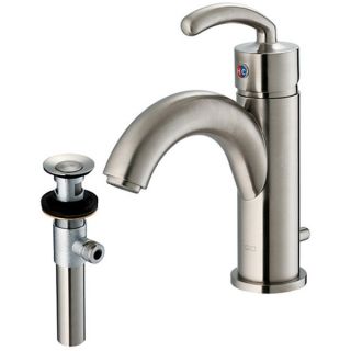 VIGO Single Lever Bathroom Faucet in Brushed Nickel Finish with Drain