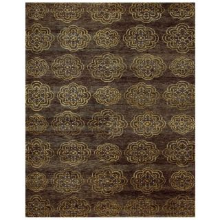 Grand Bazaar Hand knotted Wool & Art Silk Qing Rug in Brown 5 6 x 8