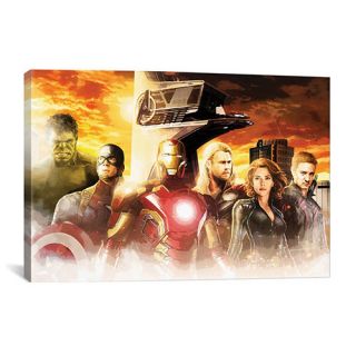 The Avengers Together, Movie by Marvel Comics Graphic Art on Canvas by