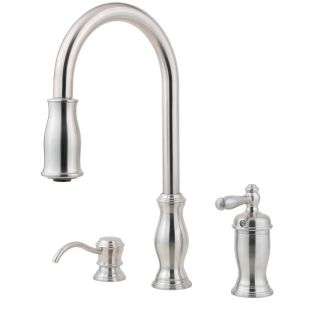 Pfister Hanover Stainless Steel 1 Handle Pull Down Kitchen Faucet