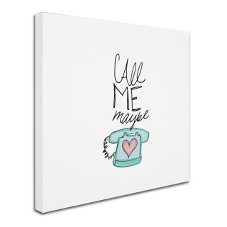 Call Me Maybe by Leah Flores Textual Art on Wrapped Canvas