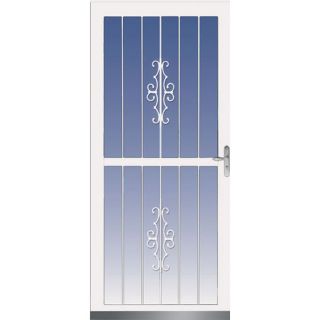 LARSON 36 in x 81 in White Classic View Full View Tempered Glass Storm Door