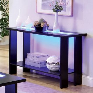 Furniture of America Lumi LED Lights Espresso Sofa Table