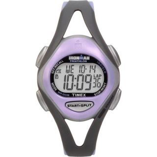 Timex Womens T5E511 Ironman Sleek 50 Lap Grey/Purple Watch   13528822