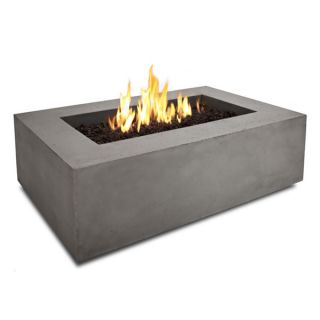 Real Flame Baltic Rectangle Nat Gas Fire Table  Glacier Grey