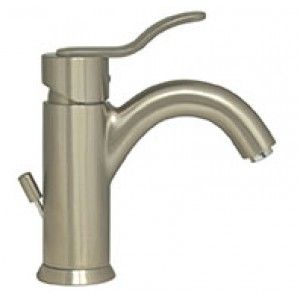 Whitehaus 3 04012 BN 5" Galleryhaus single hole/single lever lavatory faucet with pop up waste   Brushed Nickel