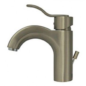 Whitehaus 3 04040 BN 5" Wavehaus single hole/single lever lavatory faucet with pop up waste   Brushed Nickel