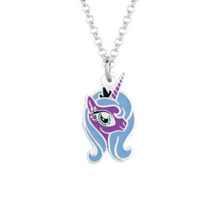 Fine Silver Plated Luna Face My Little Pony Pendant Necklace