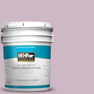 BEHR Premium Plus 5 gal. #S110 3 Queen's Violet Satin Enamel Interior Paint 705005