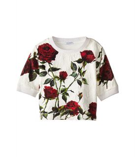 dolce gabbana ceremony rose print sweatshirt big kids