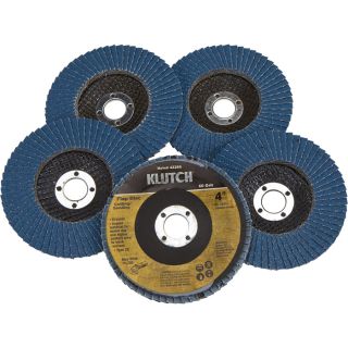 Klutch 4in. Flap Discs — 5-Pk., Type 29, 60 Grit  Flap Discs