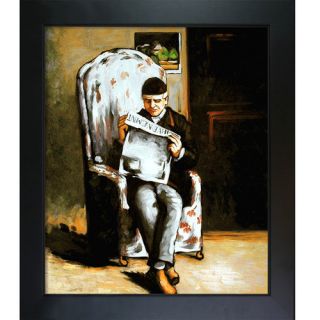 Artists Father Reading Canvas Art by Paul Cezanne Impressionism by
