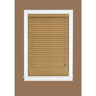 Madera Falsa Maple 2 in. Faux Wood Plantation Blind   36 in. W x 64 in. L (Actual Size 35.5 in. W 64 in. L ) MF3664MP02