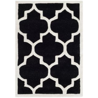 Safavieh Handmade Moroccan Black Wool Geometric Rug (3 x 5)