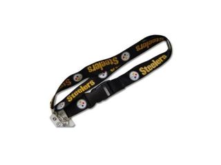Pittsburgh Steelers Clip Lanyard Keychain Id Ticket Holder   Black