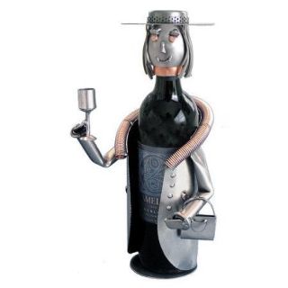 H & K SCULPTURES Sophisticated Lady 1 Bottle Tabletop Wine Rack