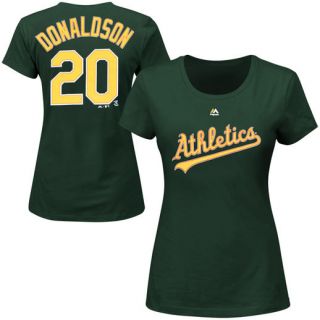 Majestic Josh Donaldson Oakland Athletics Womens Green Name and Number T Shirt