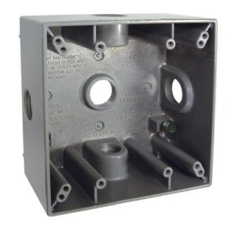 Bell 2 Gang Weatherproof Box with Five 1/2 in. Outlets 5334 0