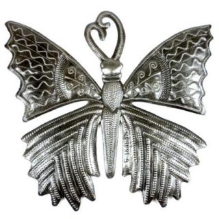 Handcrafted Small Butterfly 11 inch Metal Art (Haiti)