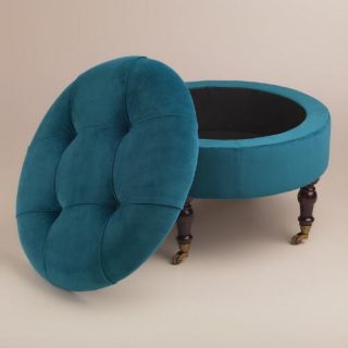 Round Peacock Lucille Ottoman