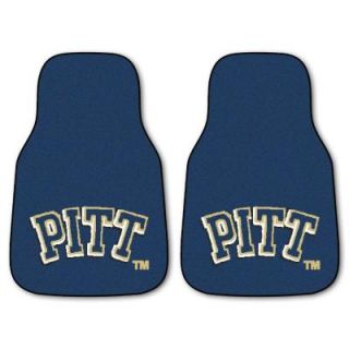 FANMATS University of Pittsburgh 18 in. x 27 in. 2 Piece Carpeted Car Mat Set 5475