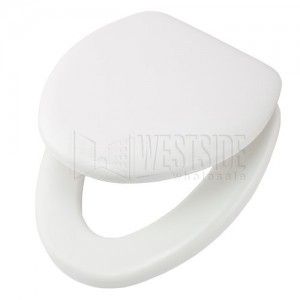 Mayfair 113EC 000 Toilet Seat, Elongated Closed Front Cushioned w/o Wobble Hinges   White