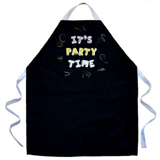 Its Party Time Apron in Black by Attitude Aprons by L.A. Imprints