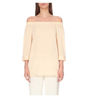 THEORY   Joscla off the shoulder silk top