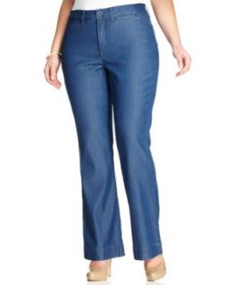 NYDJ Plus Size Filipa Trouser Jeans, Dark Enzyme Wash