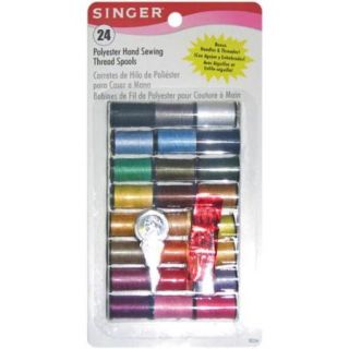 Polyester Thread 10 Yard Spools 24/Pkg Assorted Colors