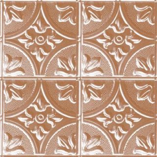 Shanko 2 ft. x 2 ft. Lay in Suspended Grid Tin Ceiling Tile in Satin Copper (24 sq. ft. / case) CO309 2 c
