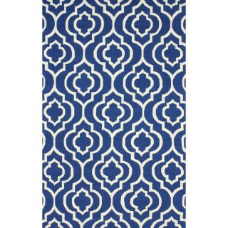nuLOOM Handmade Wool Moroccan Trellis Navy Blue Rug (76 x 96)
