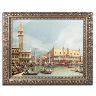 Trademark Art The Molo, Venice by Canaletto Ornate Framed Art